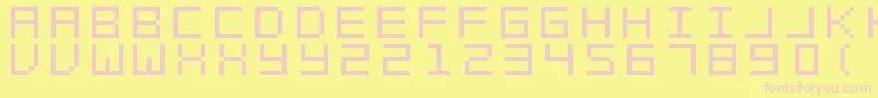 Swft Font – Pink Fonts on Yellow Background