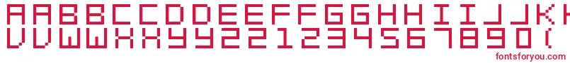 Swft-Schriftart – Rote Schriften auf weißem Hintergrund