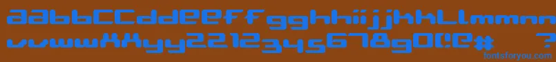 AblattiveBold Font – Blue Fonts on Brown Background