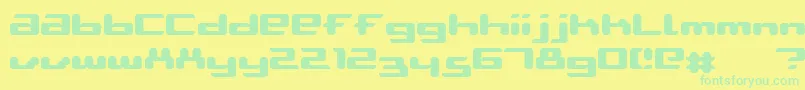 AblattiveBold Font – Green Fonts on Yellow Background