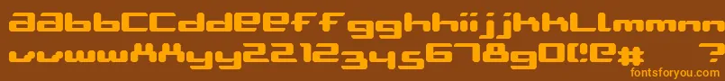AblattiveBold Font – Orange Fonts on Brown Background