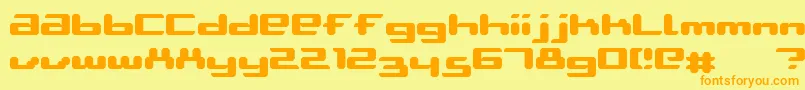 AblattiveBold Font – Orange Fonts on Yellow Background