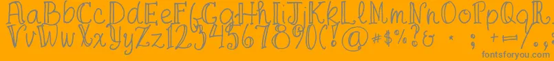 FgaprilTrial-Schriftart – Graue Schriften auf orangefarbenem Hintergrund