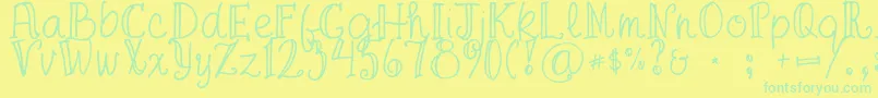 FgaprilTrial Font – Green Fonts on Yellow Background