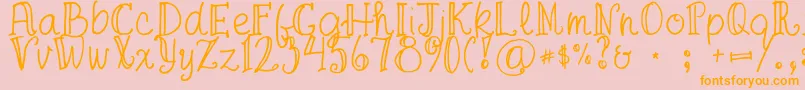 FgaprilTrial Font – Orange Fonts on Pink Background