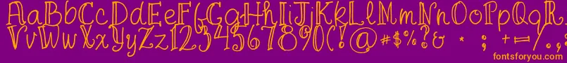 Шрифт FgaprilTrial – оранжевые шрифты на фиолетовом фоне