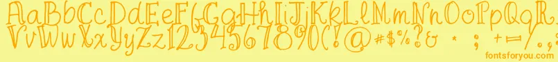 FgaprilTrial Font – Orange Fonts on Yellow Background