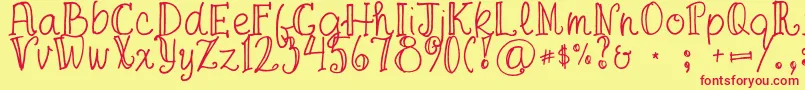 FgaprilTrial Font – Red Fonts on Yellow Background