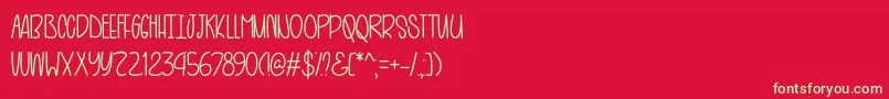 HotAndBlackTeaOtf Font – Green Fonts on Red Background