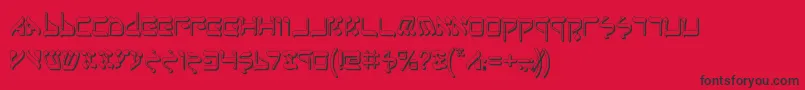 Jerufs Font – Black Fonts on Red Background