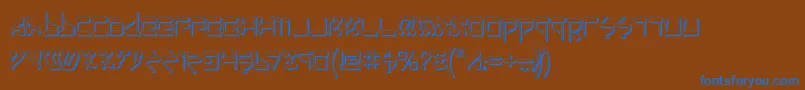 Jerufs Font – Blue Fonts on Brown Background