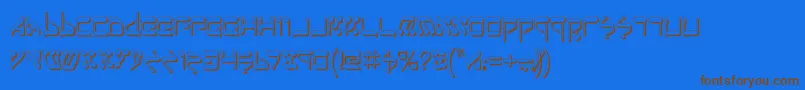 Jerufs Font – Brown Fonts on Blue Background