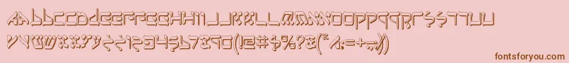 Jerufs Font – Brown Fonts on Pink Background