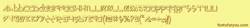 Jerufs Font – Brown Fonts on Yellow Background