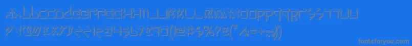 Jerufs Font – Gray Fonts on Blue Background