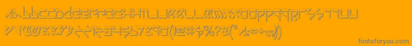 Jerufs Font – Gray Fonts on Orange Background