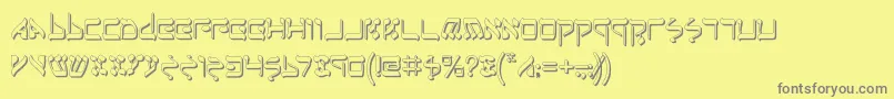Jerufs Font – Gray Fonts on Yellow Background