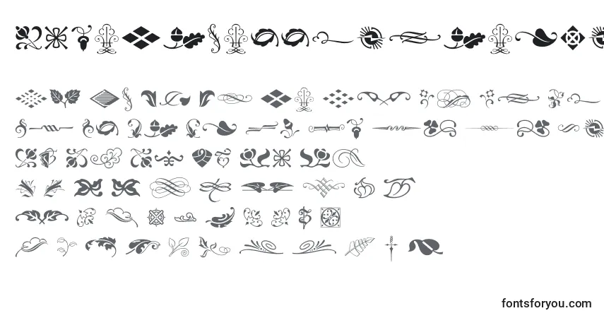 Schriftart TypeEmbellishmentsOneLetPlain.1.0 – Alphabet, Zahlen, spezielle Symbole