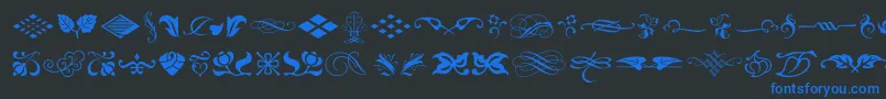fuente TypeEmbellishmentsOneLetPlain.1.0 – Fuentes Azules Sobre Fondo Negro