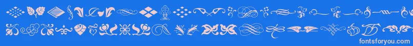 fuente TypeEmbellishmentsOneLetPlain.1.0 – Fuentes Rosadas Sobre Fondo Azul