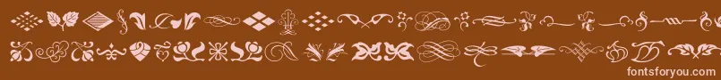 fuente TypeEmbellishmentsOneLetPlain.1.0 – Fuentes Rosadas Sobre Fondo Marrón