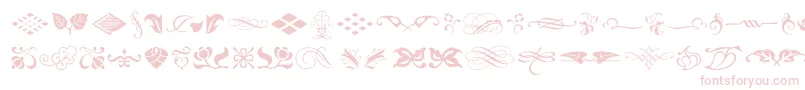 TypeEmbellishmentsOneLetPlain.1.0-Schriftart – Rosa Schriften auf weißem Hintergrund