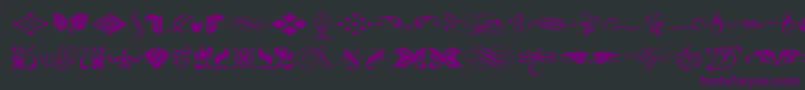 TypeEmbellishmentsOneLetPlain.1.0 Font – Purple Fonts on Black Background