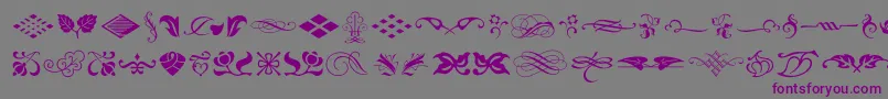 TypeEmbellishmentsOneLetPlain.1.0-Schriftart – Violette Schriften auf grauem Hintergrund