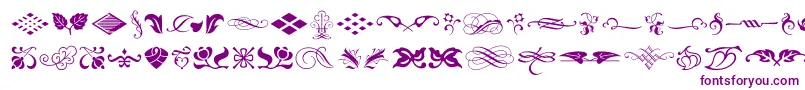Lisätietoja TypeEmbellishmentsOneLetPlain.1.0-fontista TypeEmbellishmentsOneLetPlain.1.0-fontti – violetit fontit valkoisella taustalla