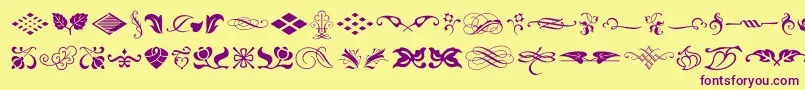 Más sobre la fuente TypeEmbellishmentsOneLetPlain.1.0 fuente TypeEmbellishmentsOneLetPlain.1.0 – Fuentes Moradas Sobre Fondo Amarillo