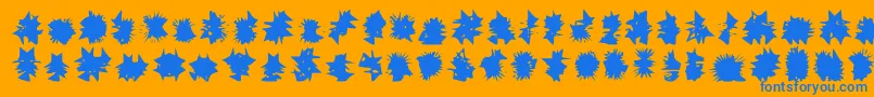 Shehab-fontti – siniset fontit oranssilla taustalla