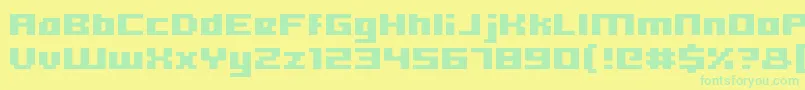 Hooge0563 Font – Green Fonts on Yellow Background