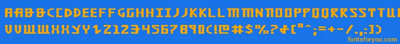 KhazadDumExpanded Font – Orange Fonts on Blue Background