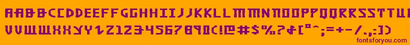 Шрифт KhazadDumExpanded – фиолетовые шрифты на оранжевом фоне