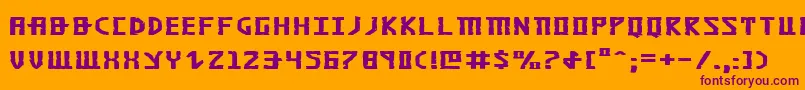 KhazadDumExpanded Font – Purple Fonts on Orange Background