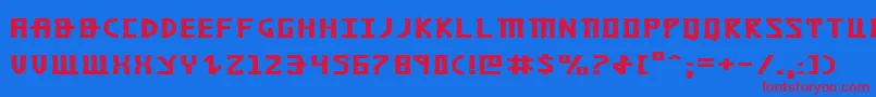 KhazadDumExpanded-fontti – punaiset fontit sinisellä taustalla