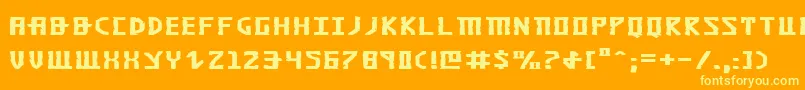 KhazadDumExpanded Font – Yellow Fonts on Orange Background