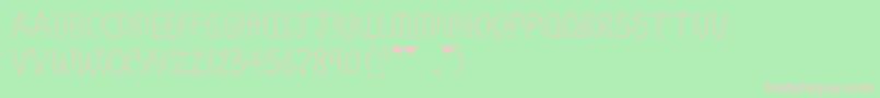 JenLuvsBen4ever Font – Pink Fonts on Green Background