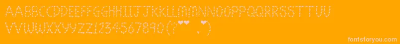 JenLuvsBen4ever-Schriftart – Rosa Schriften auf orangefarbenem Hintergrund