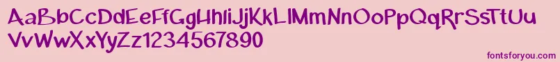 MichaelmarkerliteRegular Font – Purple Fonts on Pink Background