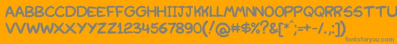 Redkost Font – Gray Fonts on Orange Background