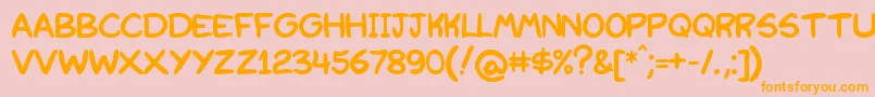 Redkost Font – Orange Fonts on Pink Background