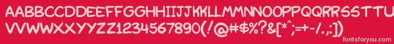 Redkost Font – Pink Fonts on Red Background
