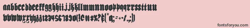 Biergartenc Font – Black Fonts on Pink Background