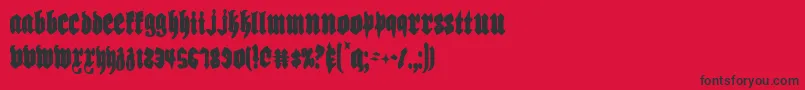 Biergartenc Font – Black Fonts on Red Background