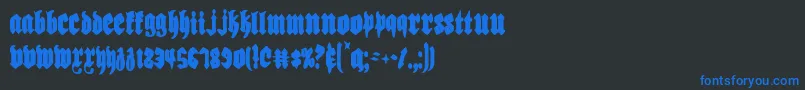 Biergartenc Font – Blue Fonts on Black Background