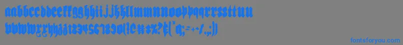 Biergartenc-Schriftart – Blaue Schriften auf grauem Hintergrund
