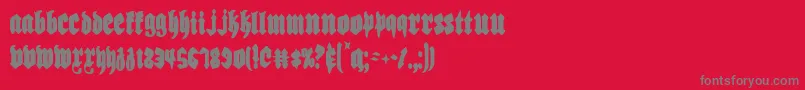Biergartenc Font – Gray Fonts on Red Background