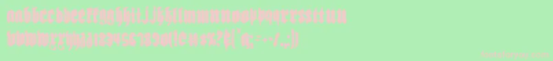 Biergartenc Font – Pink Fonts on Green Background