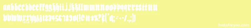 Biergartenc Font – White Fonts on Yellow Background